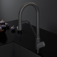 Смеситель для кухни AM.PM Like с каналом для питьевой воды и гибким изливом, черный F8007822