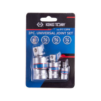 Набор карданов шаровых 1/4", 3/8", 1/2", 3 предмета KING TONY 9113PR