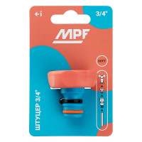 Штуцер под коннектор с внутренней резьбой 3/4", пластик/резина MPF ДС.071283