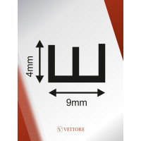 Уплотнитель VETTORE профиль E 9x4 мм, 150 м, BR коричневый 20363