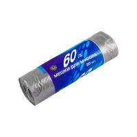 Мешки для мусора 30 шт, 60 л, 7 мкм, ПНД, черные РемоКолор 61-1-061