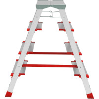 Профессиональная стремянка Новая Высота NV3127, 2x4 ступени 130 мм, площадка 350x260 мм, Max нагр. 225 кг, 2К башмаки, 3127204