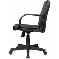 Кресло BRABIX "Top MG-333", с подлокотниками, кожзам, черное, 532553