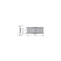Чугунная решетка Aquastok щелевая Norma DN150 C250 500x197x21 (31513C) 549110