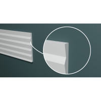 Панель стеновая "Грани" ударопрочная, влагостойкая, под покраску Decor-Dizayn 150x10x3000 мм DD903 (3m)