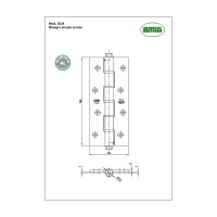 Пружинная петля Amig алюминий, покрытие серебро 3034-180х80х4 PL