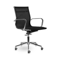 Кресло UTFC СН-300 Кайман Н хром Ср СК11 черное КайманН06