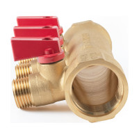 Коллектор с шаровыми кранами PROFACTOR в/н 1" х 3 вых 1/2"нар PF MV 265.3