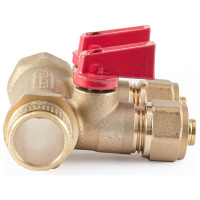 Коллектор с шаровыми кранами PROFACTOR в/н 3/4" х 2 вых 16 цанга PF MVP 266.2