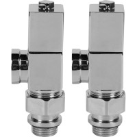 Набор дизайн-вентилей ROYAL THERMO CUBE осевой, хром, 1/2" НС-1193193