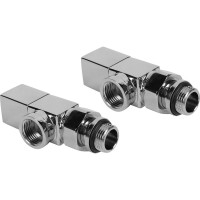 Набор дизайн-вентилей ROYAL THERMO CUBE осевой, хром, 1/2" НС-1193193