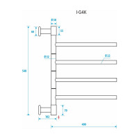 Полотенцесушитель ENERGY I chrome G4K УТ-УТ-01045