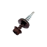 Кровельный саморез Госкреп 4,8x28 RAL 8017, коричневый шоколад, 60 шт., пл. конт. 280 мл 2-0017340