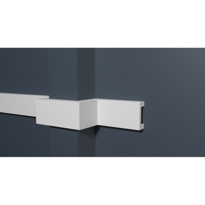 Молдинг стеновой ударопрочный влагостойкий под покраску Decor-Dizayn 40x15x3000мм DD618(3m)