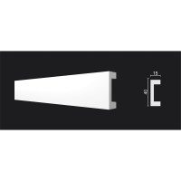 Молдинг стеновой ударопрочный влагостойкий под покраску Decor-Dizayn 40x15x3000мм DD618(3m)