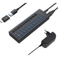 USB концентратор Harper HUB-10MB Black H00003294