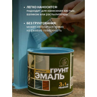Грунт-эмаль 3 в 1 Радугамалер голубая 0,9 кг 4640000602833