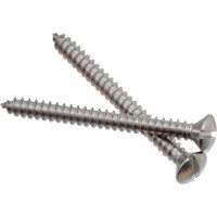 Саморез для установки с выключателями и изоляторами Bironi металл, цвет хром, 2 шт./уп. B-913-30-2