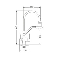 Смеситель для кухни ROSE с подключением к фильтру питьевой воды, золото R558E