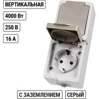 Двойная розетка вертикальная открытой установки 2П+3 IP54 16А TDM ELECTRIC Вуокса SQ1803-0009