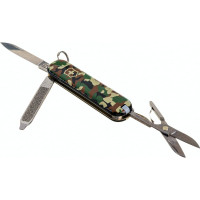 Нож-брелок Victorinox Classic 0.6223.94, 58 мм, 7 функций, камуфляжный