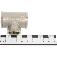 Латунный тройник PRO AQUA ВР резьбовой переходной 3/4x1/2x3/4 03-F20-F15-F20xb