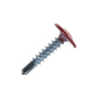 Прессшайба Качественный КРЕПЕЖ 4.2х19 мм, красно-коричневый RAL 3011, сверло, 250 шт 0300245 КЧ