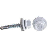 Кровельный саморез Качественный КРЕПЕЖ белый RAL 9003, 5.5х25 мм, 150 шт 0500101 КЧ