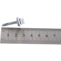 Кровельный саморез Качественный КРЕПЕЖ белый RAL 9003, 5.5х25 мм, 150 шт 0500101 КЧ