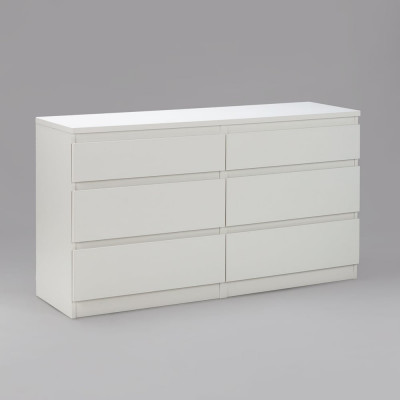 Комод Гуд ЛАКК КАСТОР 6 ящиков, 129x39x71 см, белый 2.03.02.080.1