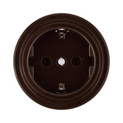 Розетка TDM ELECTRIC 2П+З 16А 250В коричневая «Виви» SQ1820-1417