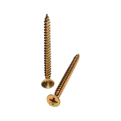 Саморез желтый универсальный оцинкованный с потайной головкой 4.0x50 мм, pz2, 1 кг GSMETZ 1034050-1