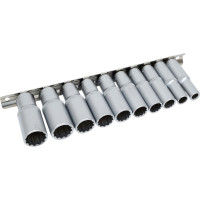 Набор торцевых головок 12-гранных (8-19 мм; 3/8"; 10 шт.) ROCKFORCE RF-3102-9(3306)