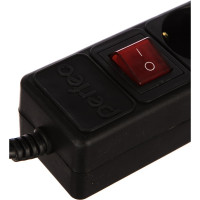 Сетевой фильтр PERFEO POWER+ 3,0м 5 розеток черный 30 012 491
