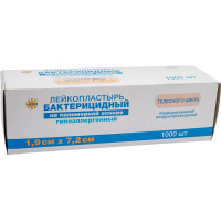 Бактерицидный лейкопластырь LEIKO 1000шт 1,9х7,2 см на полимерной основе телесного цвета 213575 630249