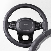 Оплетка SKYWAY Real-2 М, черная, натуральная кожа S01108003