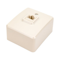 Информационная розетка ЭРА 11-3203-02, RJ45, ОУ, IP20, Эксперт, слоновая кость Б0020731