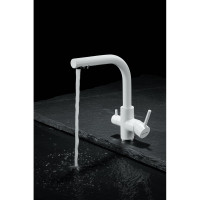 Смеситель для кухни Paulmark ESSEN, белый матовый,  Es213011-WH