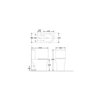 Бачок для напольного унитаза Aquanet Roll 2-C-1 слив 4.5/3 л, подключение снизу 00240207