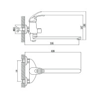 Смеситель для ванны Fmark хром FM2203 23158