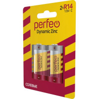 Солевые батарейки Perfeo R14, 2 шт., на блистере 30009800