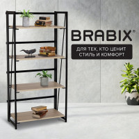 Стеллаж на металлокаркасе BRABIX LOFT SH-001 600х300х1250 мм, складной, цвет дуб натуральный 641230