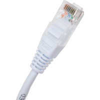 Патч-корд TWT RJ45-RJ45, 4 пары, UTP, категория 5е, 0.5 м, белый, TWT-45-45-0.5-WH