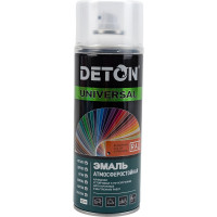 Аэрозольная эмаль Deton универсальная Белая матовая RAL 9003 UNIVERSAL 520 мл 126899 DTN-A46799