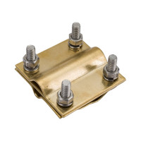 Зажим заземления EZETEK стержень - полоса/пруток крестообразный, латунь 90530