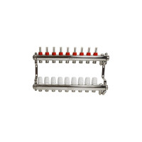 Коллекторная группа VRT 1"х3/4", евроконус, 9 выходов, c расходомерами 530148