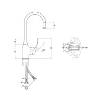 Смеситель для мойки с высоким изливом из силикона Славен красный, ц2к, СЛ-ОД-Ц2К