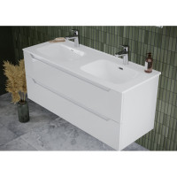 Подвесная тумба Sancos Norma 2.0 1190x450x500, c двумя ящиками оснащенными доводчиками, белый глянец, арт. NR2.0120-1W