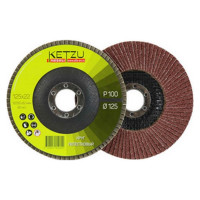 Круг лепестковый (125x22 мм, Р 100, 10 шт) KETZU 760489