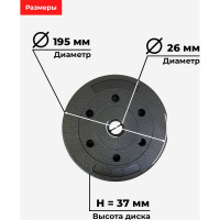 Пластиковый диск BARFITS D26 2кг 1181160633